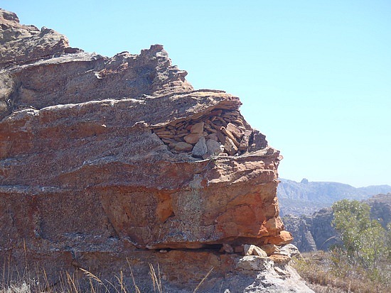 Native Tombs high in the cliffs