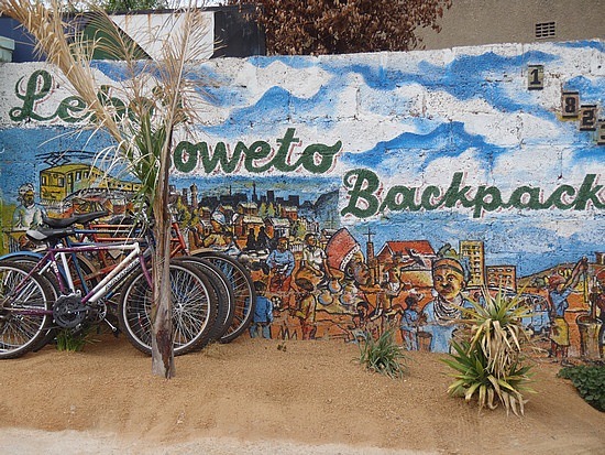 Launching point for  bike tour of soweto