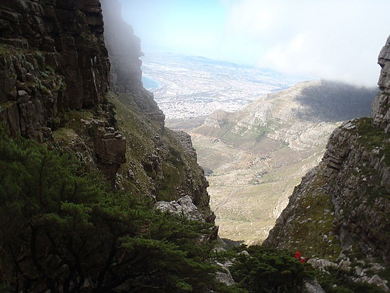 The hike through the rocks on my way down!