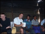 Being offered the local brew