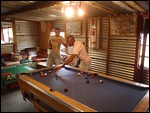 Getting my butt kicked at pool
